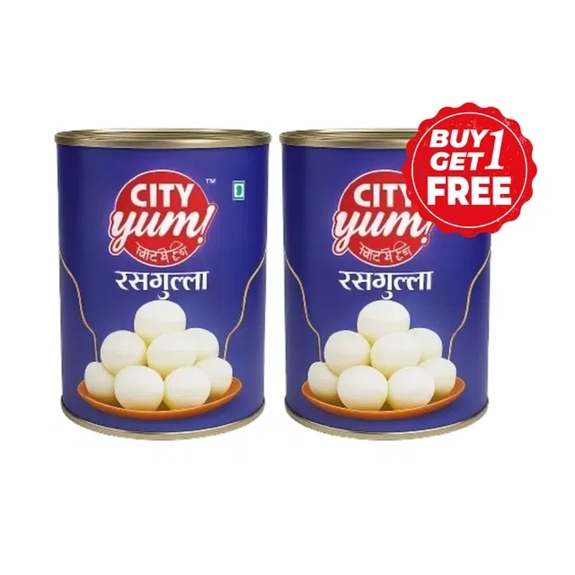 सिटी यम रसगुल्ला 2X1 kg (बय 1 गेट 1 फ्री)