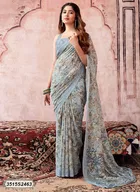 Georgette Printed Saree for Women 
