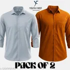 Cotton Blend Solid Shirts for Men, Multicolor 
