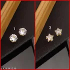 Alloy Pendant with Chain & 4 Pair Earrings for Women 