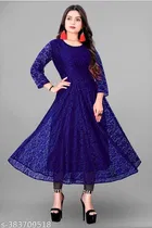 Net Kurti for Women,  Blue  
