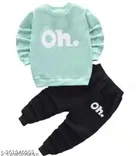 Hosiery Cotton Full Sleeves T-Shirt with Pant Clothing Set for Kids 