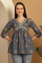 Cotton Printed Top for Women 
