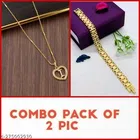 Alloy Pendant with Chain & Bracelet for Women 