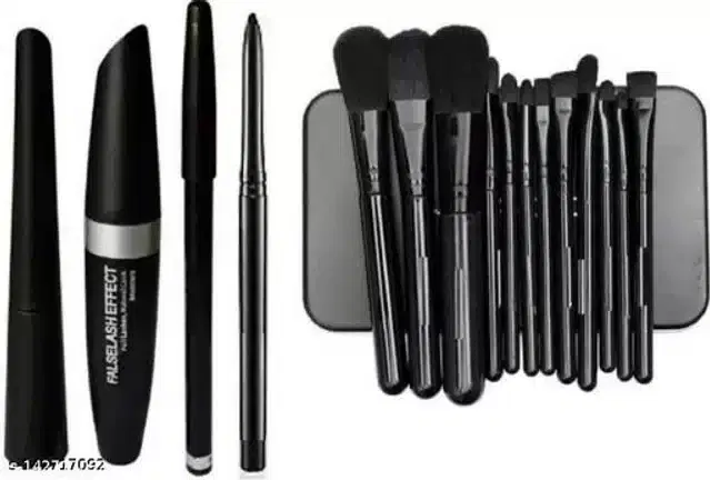 Face Makeup Combo (Black, Set of 4)