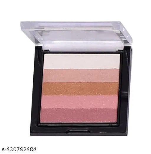 5-in-1 Baked Blusher & Highlighter Palette (Multicolor, Pack of 1)