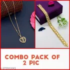 Alloy Pendant with Chain & Bracelet for Women 