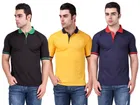 Polo Solid T-shirts for Men, Pack of 3 