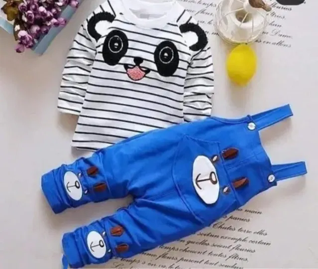 Hosiery Clothing Set for Kids (Blue, 0-3 Months)