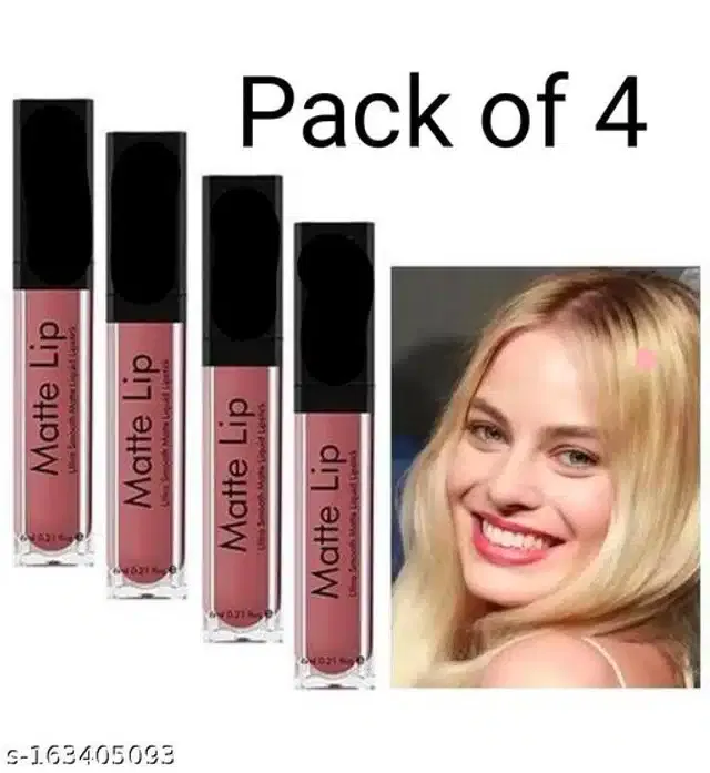Matte Me Liquid Lipsticks (Nude, Pack of 4)