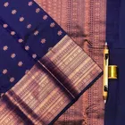 Banarasi Silk Woven Saree for Women (Navy Blue, 6.3 m)