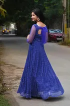 Women's Printed Anarkali Flared Gown 