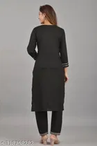 Rayon Printed Kurta with Pant for Women 