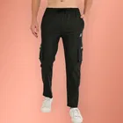 Lycra Nylon Logo Printed Track Pant for Men 