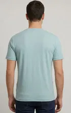 Round Neck Solid T-Shirt For Men, Sea Green 