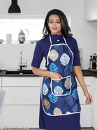 KANUSHI Industries® 1Pc Fridge Cover for Top with 6 Utility Pockets + 1 Pc Apron + 1Pc Fridge Handle Cover 