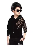 Cotton Blend Round Neck Hoodie for Boys 