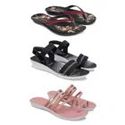 Sandals with 2 Pairs Flats for Women 