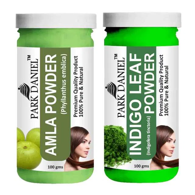 Park Daniel 100% Pure & Natural Amla Powder & Indigo Leef Powder (Pack Of 2, 100 g) (SE-911)