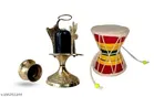 Shiv Lingam Shivling Statue with Damru, Pack of 2 