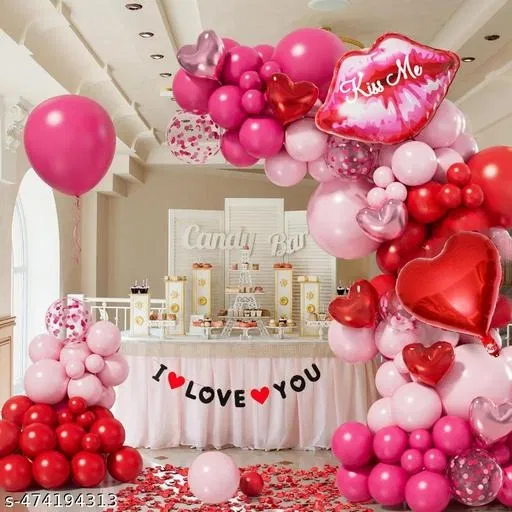 39 Pcs Balloons Decoration Kit, Multicolour, Set of 1
