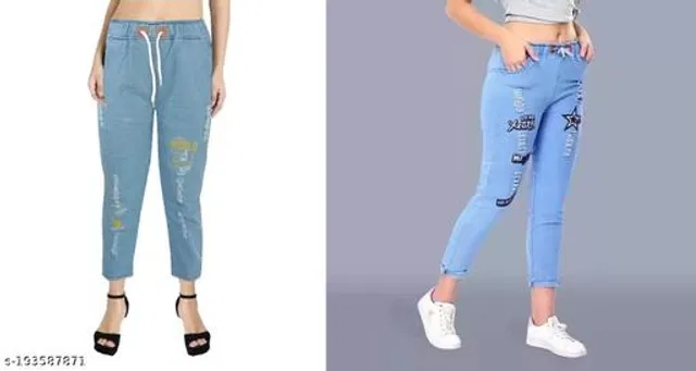 Denim Jeans for Girls (Blue, 14-15 Years) (Pack of 2)