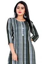 A-Line Crepe Kurti for Women 