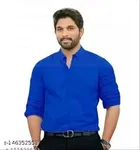 Cotton Blend Solid Full Sleeves Shirt for Men 