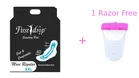 80 Pcs First Drop Sanitary Pads with Razor for Women (XXL, Set of 2)