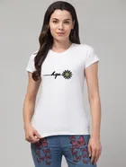 Round Neck Printed T-Shirt for Women 