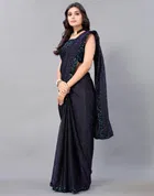 Lycra Blend Embellished Saree for Women 