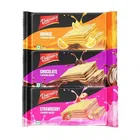 Delicrunch Flavoured Crunchy Wafers  (Strawberry+ Chocolate + Orange)  3X60 g (Pack Of 3)