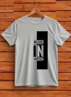 Round Neck Printed T-Shirt for Men, Combo Pack of 2, Grey & Blue, M