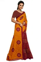 Kanooda Prints Georgette Women Saree With Un-stitched Blouse 