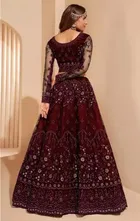 Net Embroidred Semi Stiched Lehenga Choli for Women 