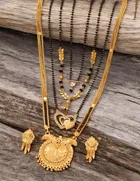 Combo of 4 Pcs Mangalsutras with Earrings Set for Women 