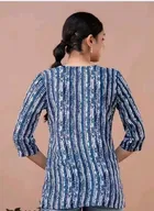 Rayon Striped Short Kurti for Women 