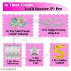 59 Pcs 5th Birthday Decoration kit, Multicolour, Set of 1