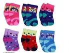 Cotton Ankle Length Socks for Boys & Girls (Multicolor, 1-3 Years) (Pack of 6)