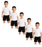 Cotton Shorts for Boys, White, Pack of 5 