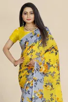Georgette Printed Saree for Women 