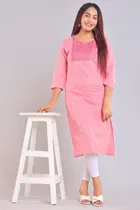 Khadi Cotton Embroidered Kurti for Women 