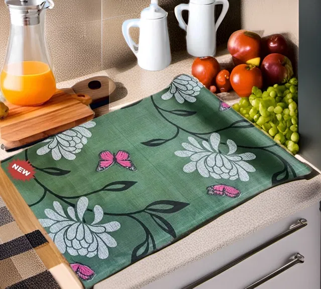 PVC Printed Shelf Mat Roll (Multicolor, 5 m)