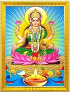 Polyester Laxmi Devi Religious Wall Photo Frame 