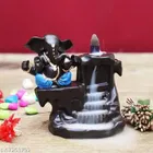 Lord Ganesha Water Fountain with 10 Smoke Backflow 