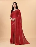 Silk Embroideried Saree for Women 