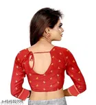 Silk Printed Saree for Women, Red 