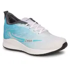We Shine Sports Shoes for Men (White & Aqua Blue, 6)