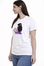 Cotton Blend Printed T-shirt for Men, White 