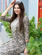 Cotton Printed Women's Kurta with Pant Set 